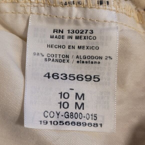 Lee Tailored Chino Cream Camo Sz 10 Straight Leg Pants Preppy Utility Quietlux - Picture 7 of 10